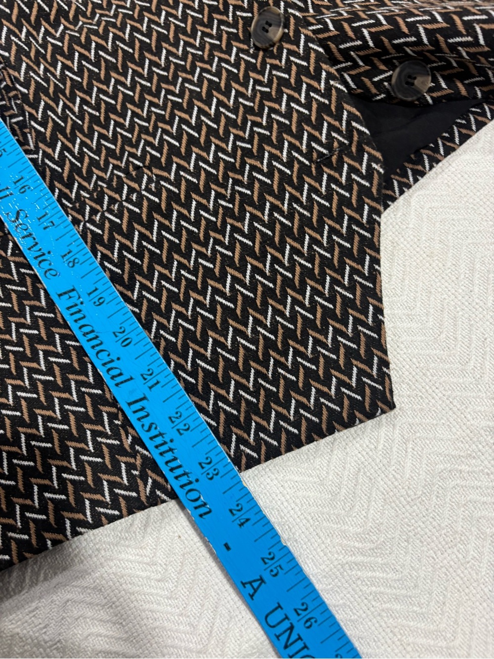 🧶Textured Black and Brown Sleeveless Stacy London - Picture 5 of 8